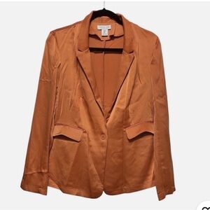 Rachel Zoe Satin Orange Blazer